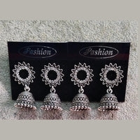 Tahura Oxidised Plated Jhumki Earrings