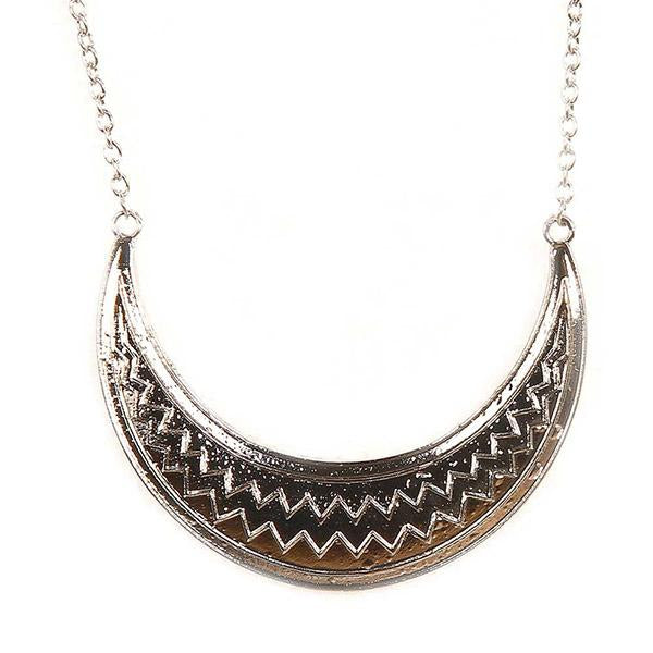 Jeweljunk Oxidised Plated  Statement Necklace - 1103009