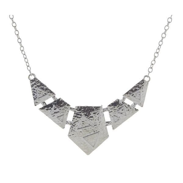 Jeweljunk Silver Plated Statement Necklece - 1103013