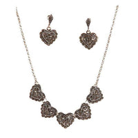 Tip Top Fashions Heart Shape Pretty Necklace Set - 1103015