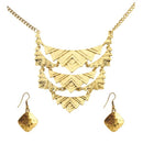 Tip Top Fashions Antique Gold Plated Statement Necklace Set - 1103025