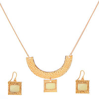Kriaa Gold Plated  Statement Necklace Set - 1104105
