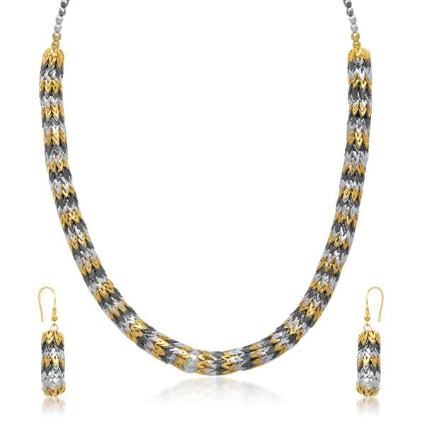 Tip Top Fashions 2 Tone Plated Necklace Set - 1104703