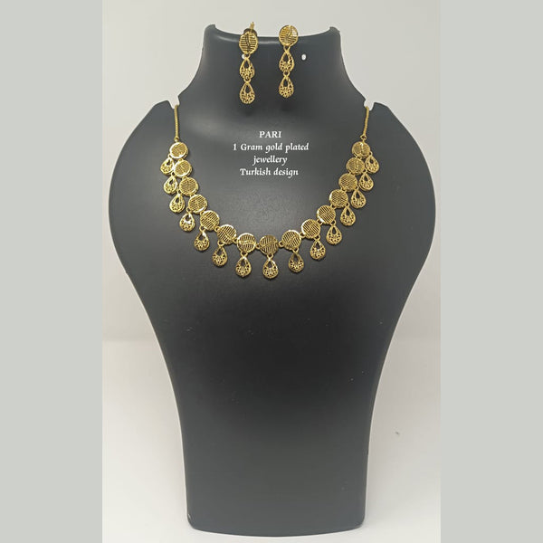 Pari Art Jewellery Gold Plated Choker Designer Necklace Set