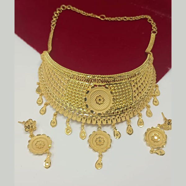 Pari Art Jewellery Gold Plated Choker Designer Necklace Set