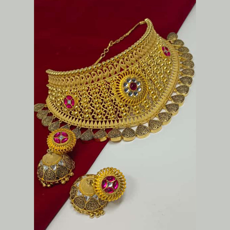 Pari Art Jewellery Gold Plated Necklace Set