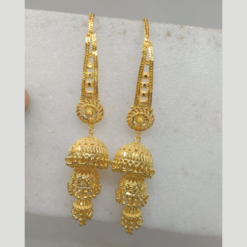 Pari Art Jewellery Forming Gold Kanchain Jhumki Earrings