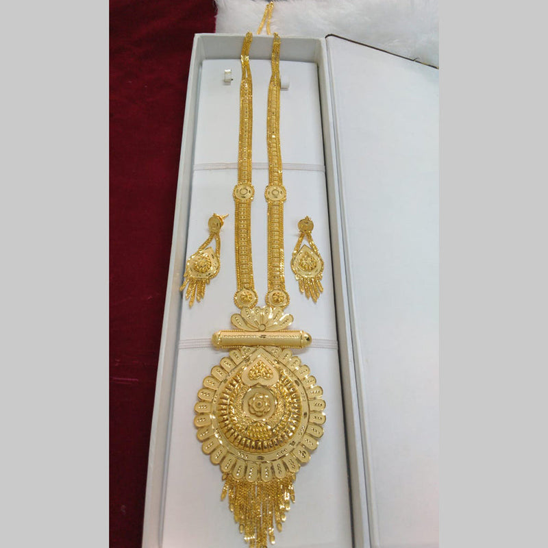 Pari Art Jewellery Forming Gold Long Necklace Set