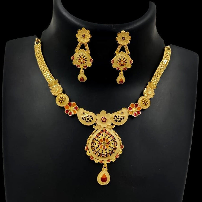 Pari Art Jewellery Forming Gold Necklace Set