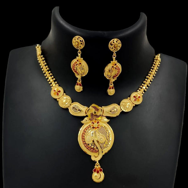 Pari Art Jewellery Forming Gold Necklace Set