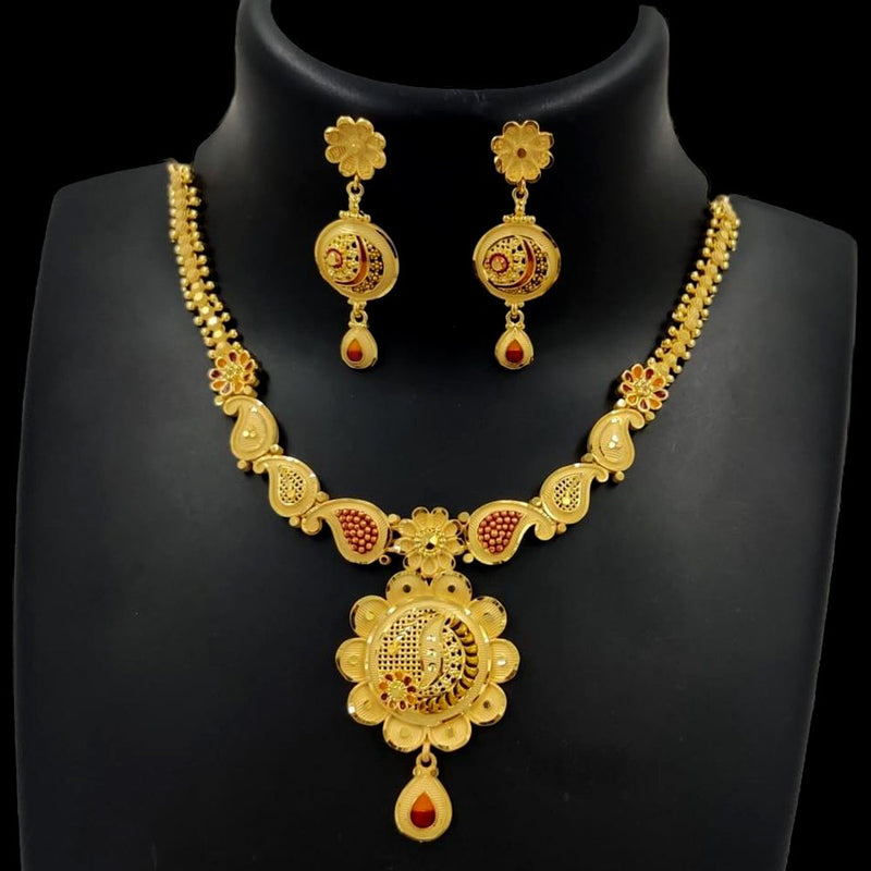 Pari Art Jewellery Forming Gold Necklace Set