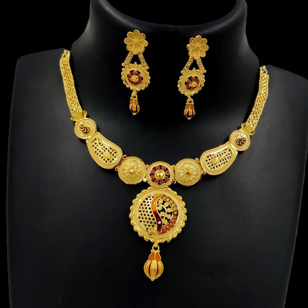 Pari Art Jewellery Forming Gold Necklace Set