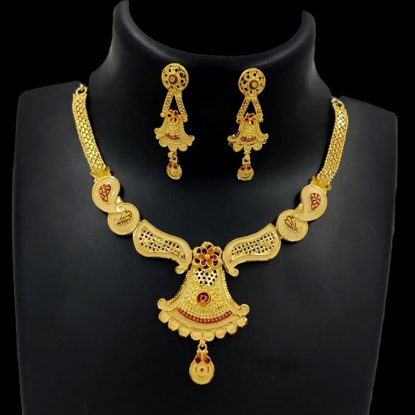 Pari Art Jewellery Forming Gold Necklace Set