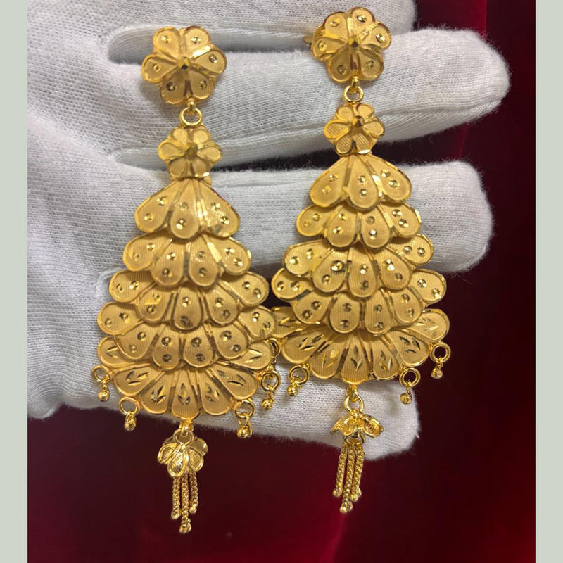 Pari Art Jewellery Forming Gold Dangler Earrings