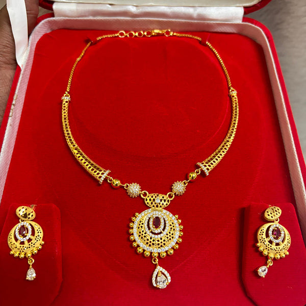 Pari Art Jewellery Forming Gold Necklace Set