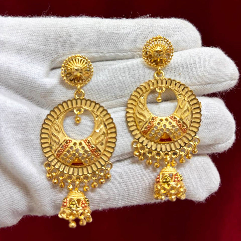 Pari Art Jewellery Forming Gold Dangler Earrings