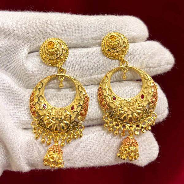 Pari Art Jewellery Forming Gold Dangler Earrings