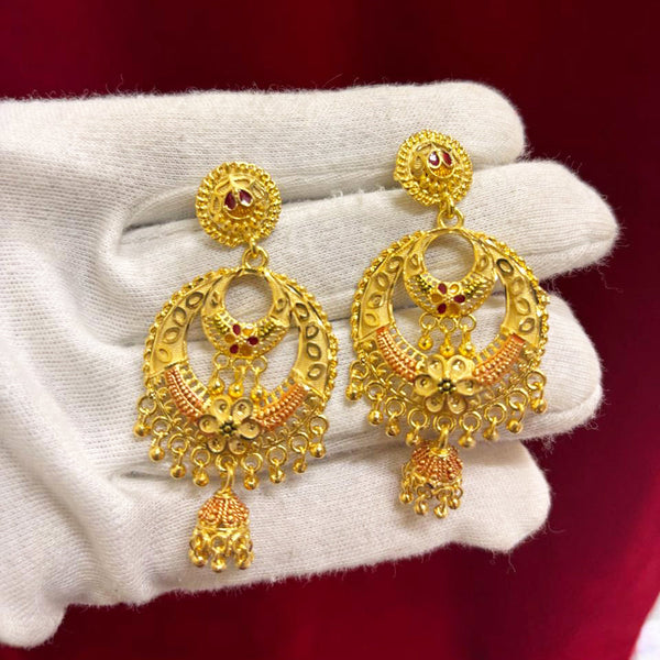 Pari Art Jewellery Forming Gold Dangler Earrings