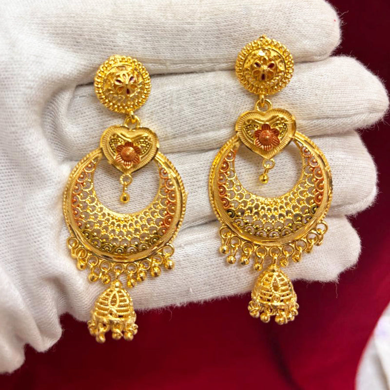 Pari Art Jewellery Forming Gold Dangler Earrings