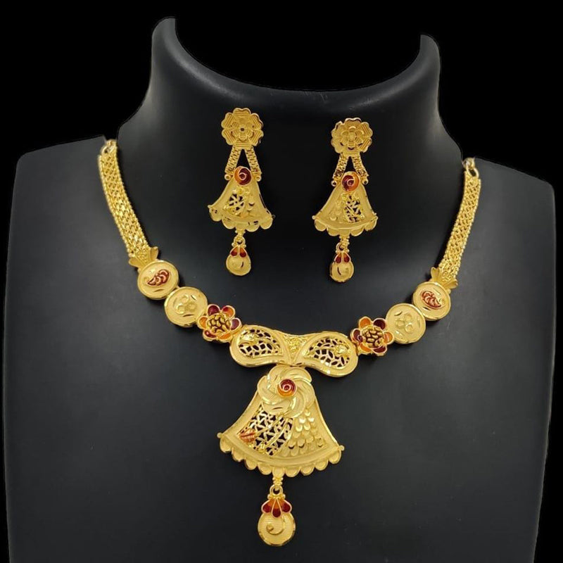 Pari Art Jewellery Forming Gold Necklace Set