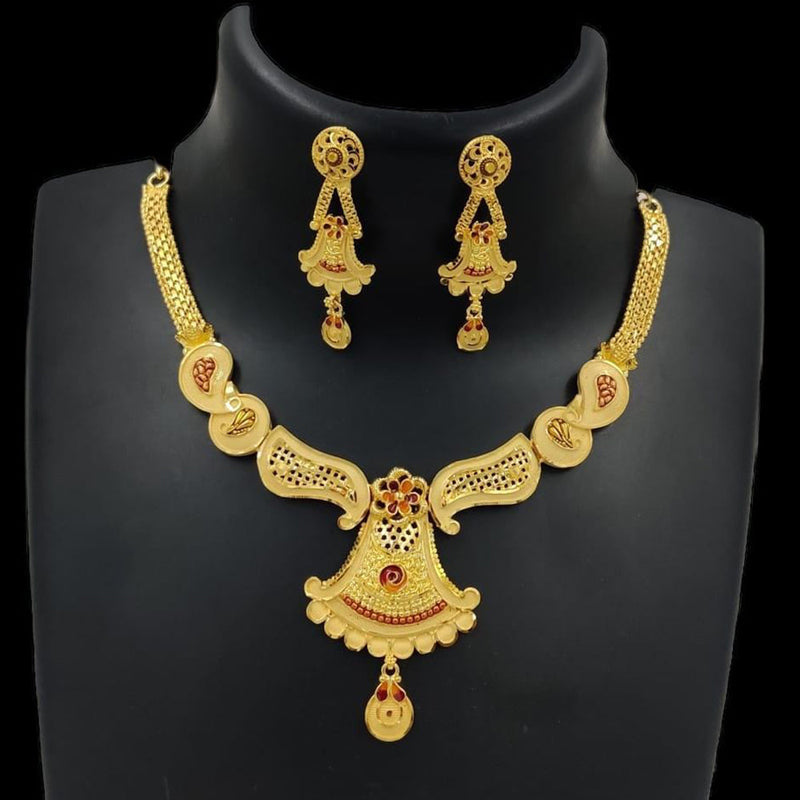 Pari Art Jewellery Forming Gold Necklace Set