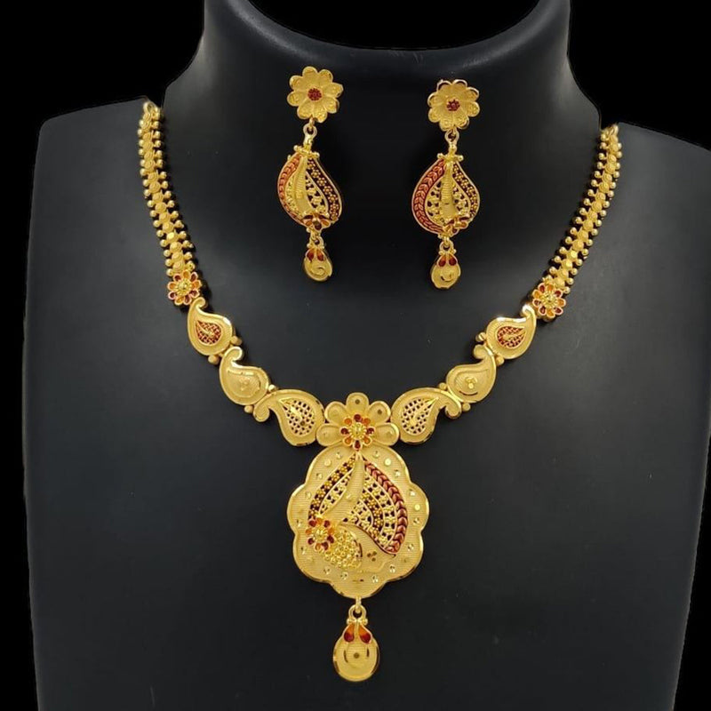 Pari Art Jewellery Forming Gold Necklace Set