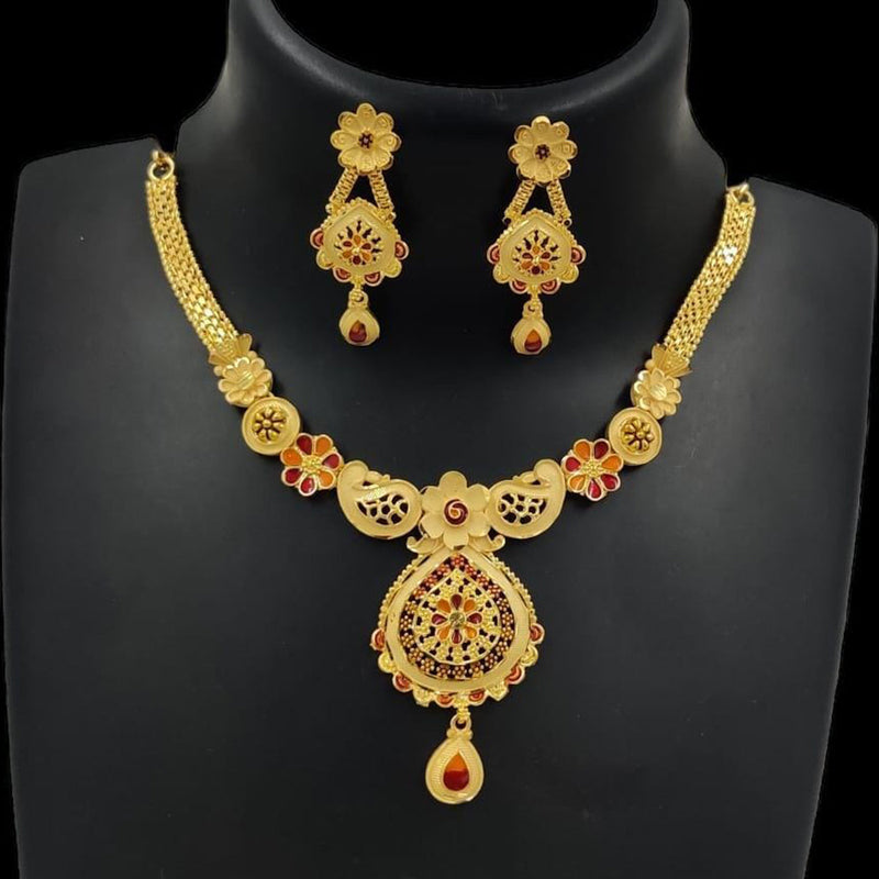 Pari Art Jewellery Forming Gold Necklace Set