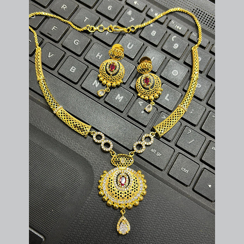 Pari Art Jewellery Forming Gold Necklace Set