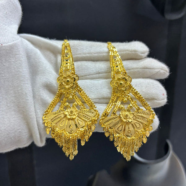 Pari Art Jewellery Gold Forming Dangler Earrings