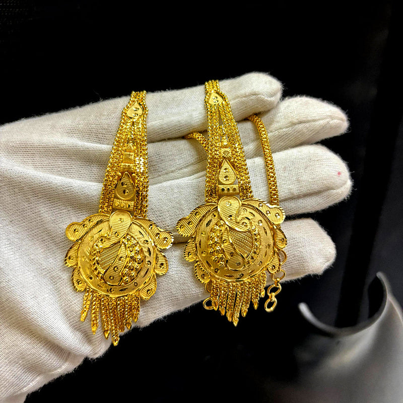 Pari Art Jewellery Gold Forming Dangler Earrings