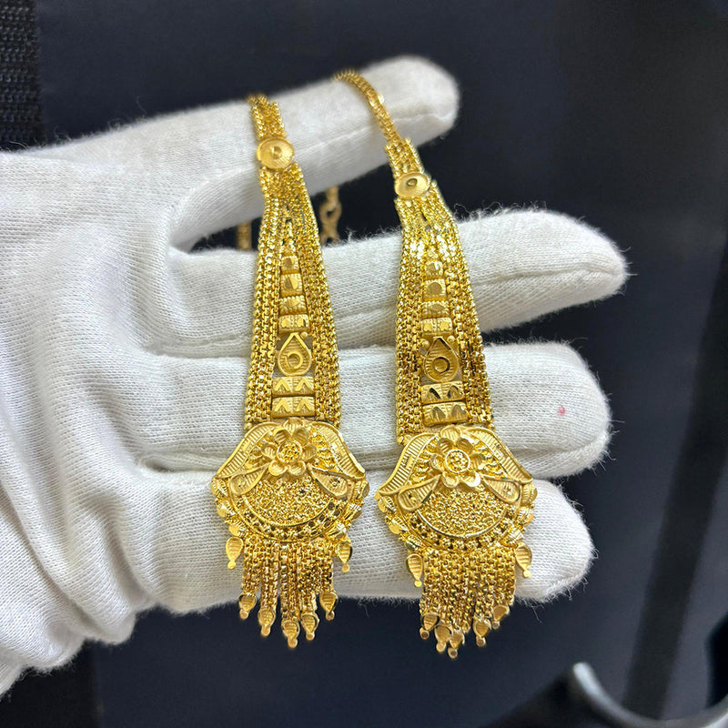 Pari Art Jewellery Gold Forming Dangler Earrings