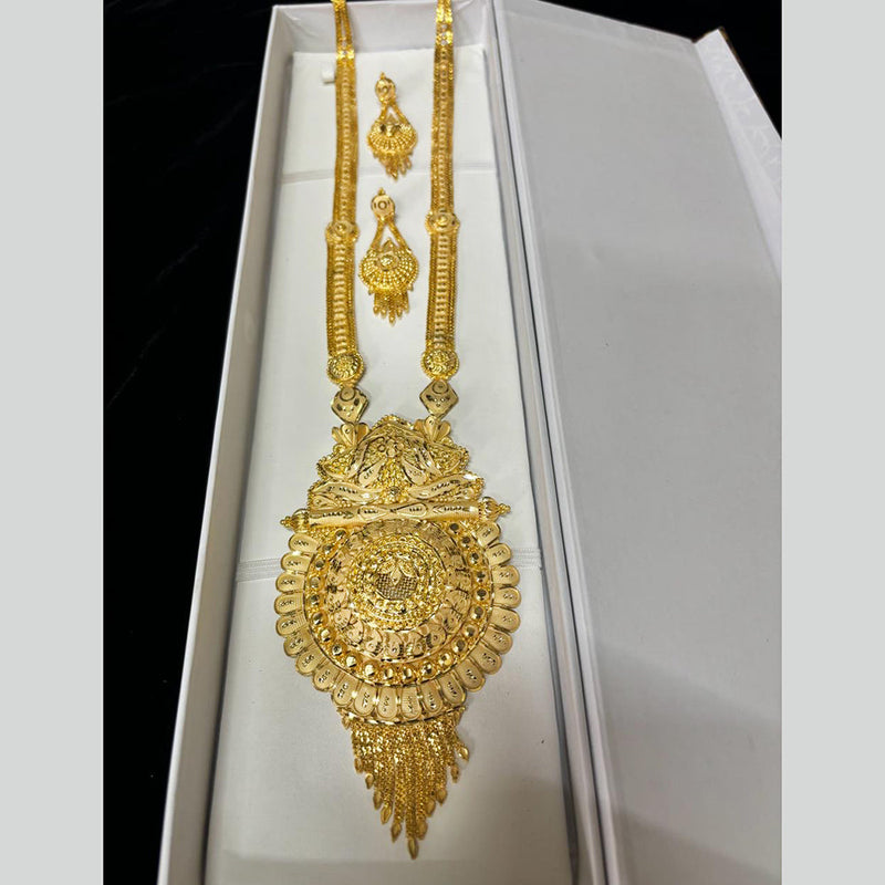 Pari Art Jewellery Forming Gold Plated Long Necklace Set