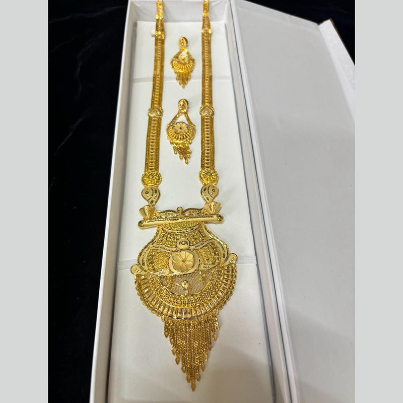 Pari Art Jewellery Forming Gold Plated Long Necklace Set