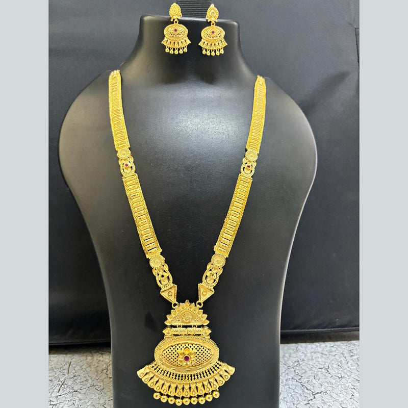 Pari Art Jewellery Forming Gold Long Necklace Set