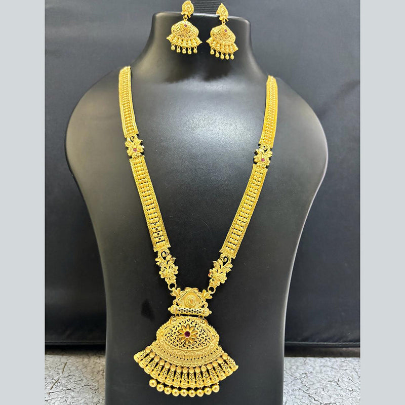 Pari Art Jewellery Forming Gold Long Necklace Set