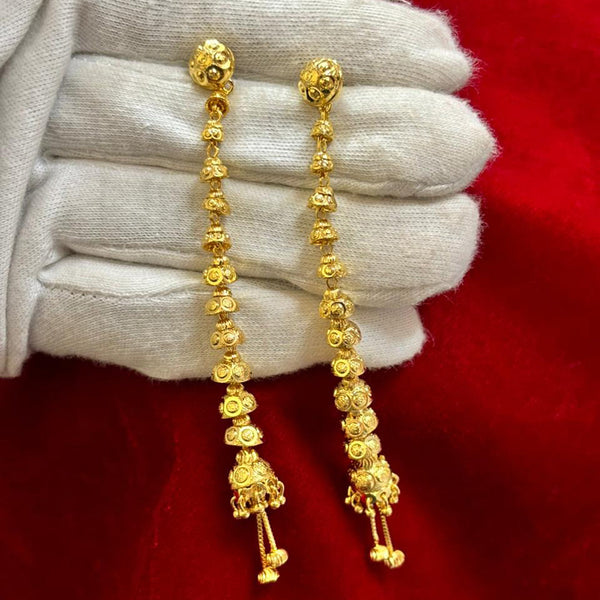 Pari Art Jewellery Gold Forming Gold Plated Dangler Earrings