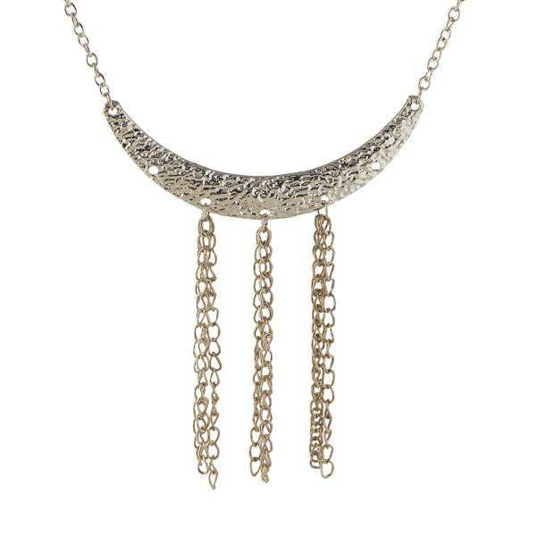Tip Top Fashions Rhodium Plated Statement Necklace - 1105418