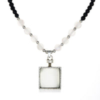 Urthn White Austrian Stone Rhodium Plated Necklace - 1105710