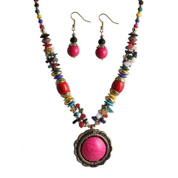 Beadside Multicolor Beads Necklace Set - 1105921C