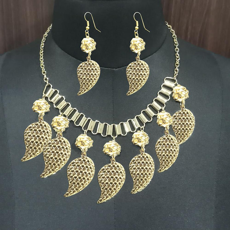 Jeweljunk Gold Plated Statement Necklace - 1106019