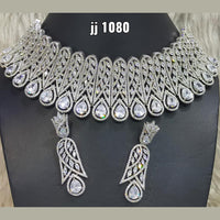 Jain Jewellers American Diamond Necklace Set - 11061553WH
