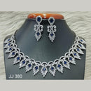 Jain Jewellers American Diamond Necklace Set - 11061625