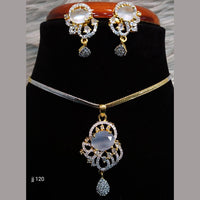 Jain Jewellers Ad Stone Pendant Set - 11061667