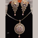 Jain Jewellers Ad Stone Pendant Set - 11061688