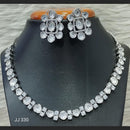 Jain Jewellers American Diamond Necklace Set - 11061766