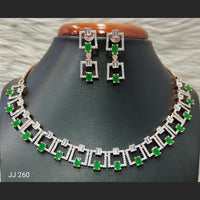 Jain Jewellers American Diamond Necklace Set - 11061772