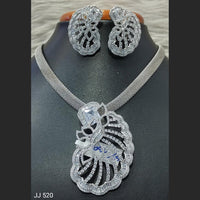 Jain Jewellers American Diamond Necklace Set - 11061773