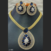 Jain Jewellers American Diamond Necklace Set - 11061774
