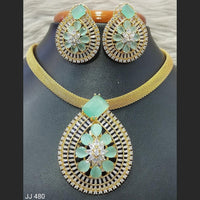 Jain Jewellers American Diamond Necklace Set - 11061774
