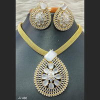 Jain Jewellers American Diamond Necklace Set - 11061774
